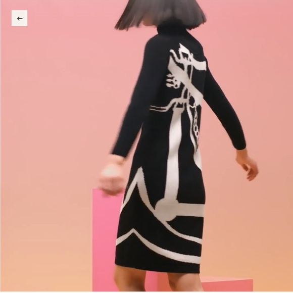 Brand New Hermes Cashmere Midi Dress - Picture 4 of 13
